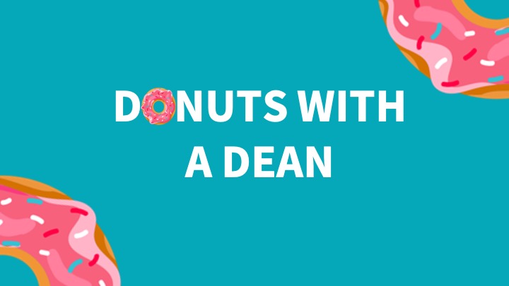 Donuts with a dean event graphic