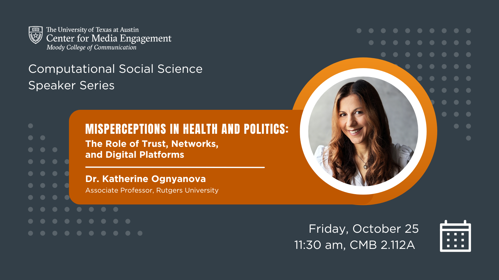 Misperceptions in Health and Politics: The Role of Trust, Networks, and Digital Platforms October 25, 2024 @ 11:30 am - 12:30 pm