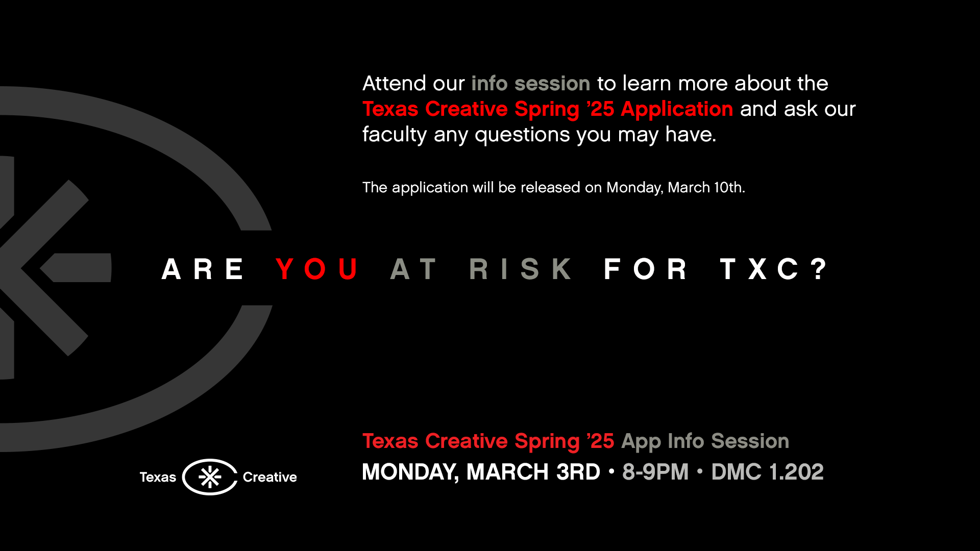 TXC Spring '25 App Info Session