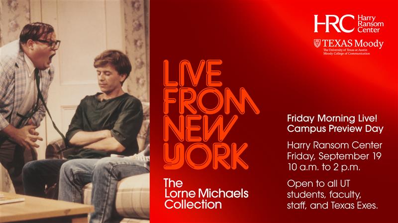 Live from New York? Harry Ransom Center open house for SNL exhibit